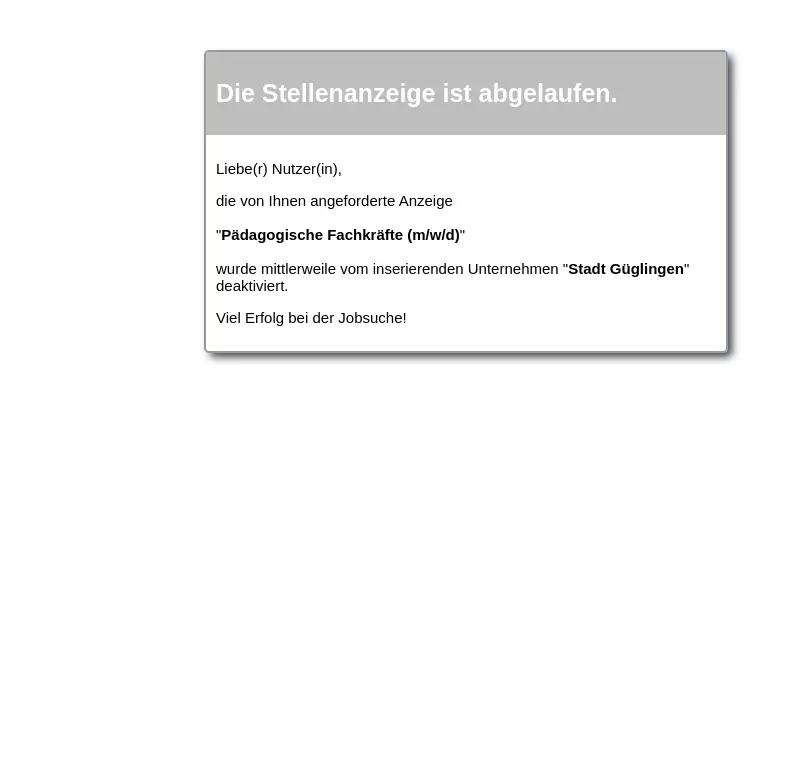 Pädagogische Fachkräfte (m/w/d)