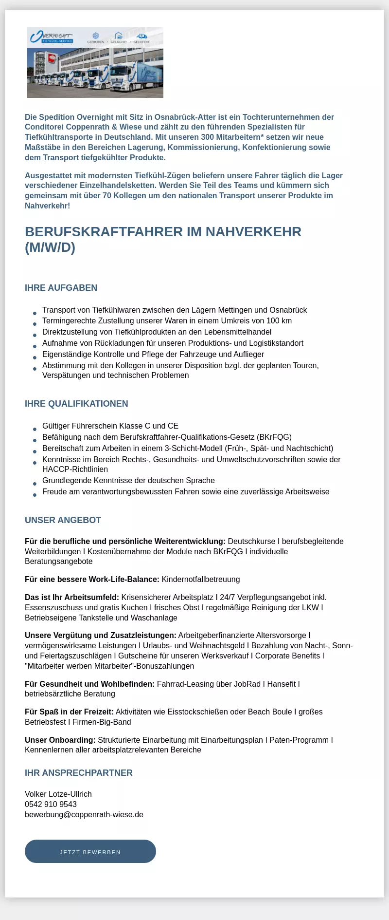 Berufskraftfahrer im Nahverkehr (m/w/d)