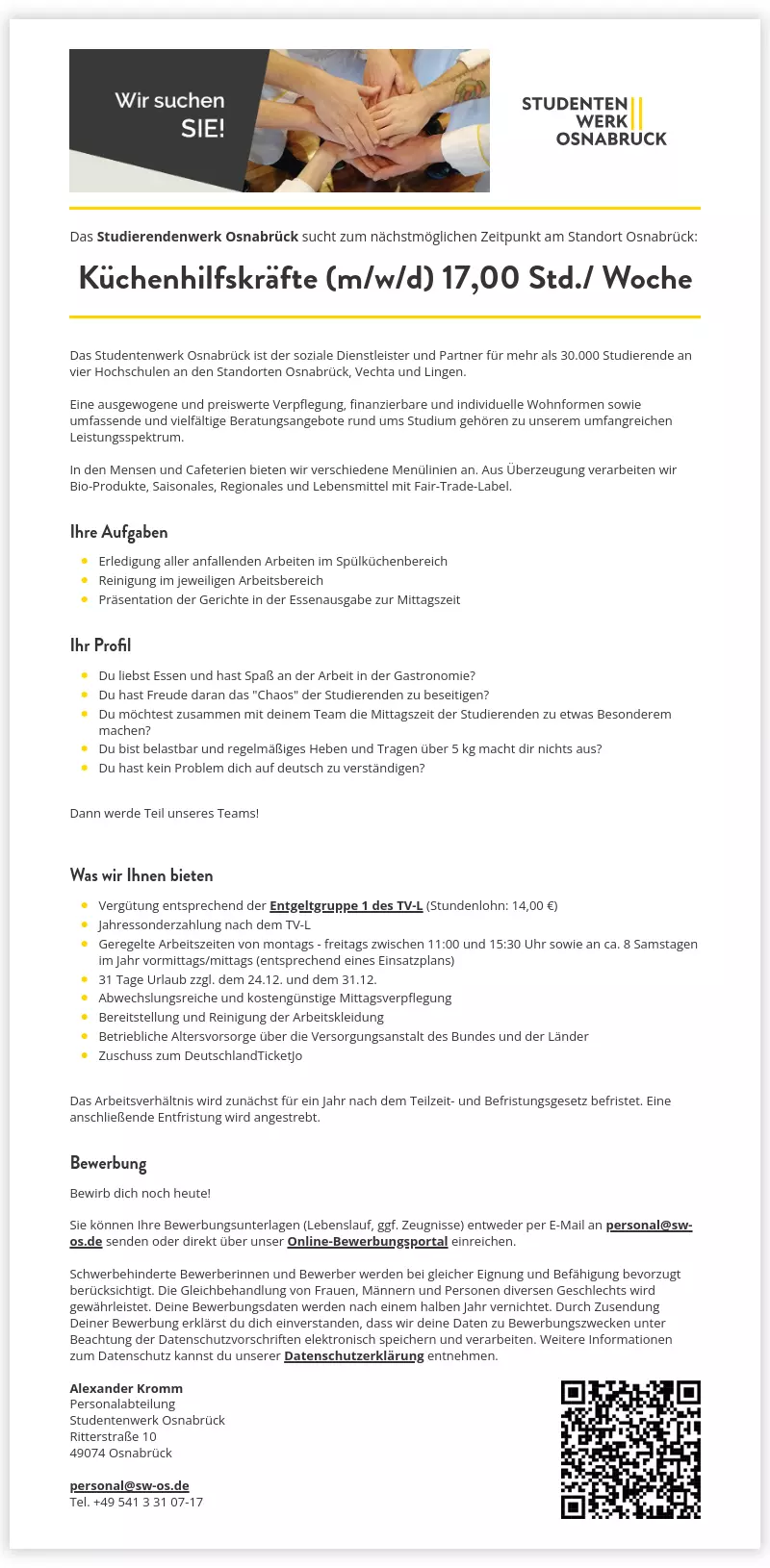 Küchenhilfskraft (m/w/d)