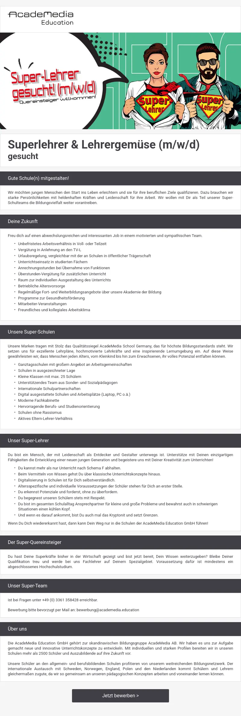 Lehrer (m/w/d)