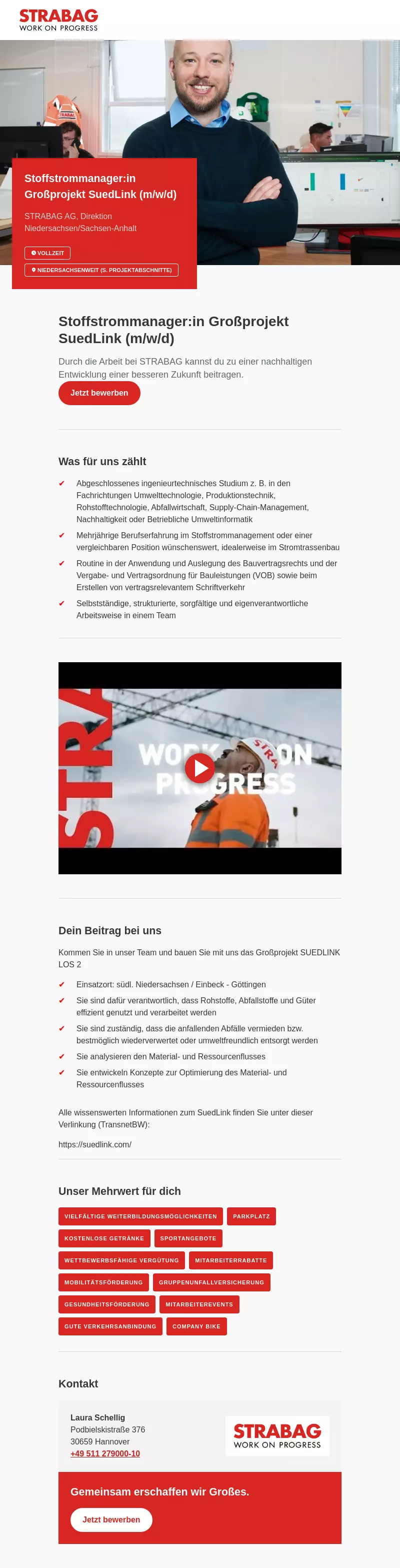 Stoffstrommanager:in Großprojekt SuedLink (m/w/d)