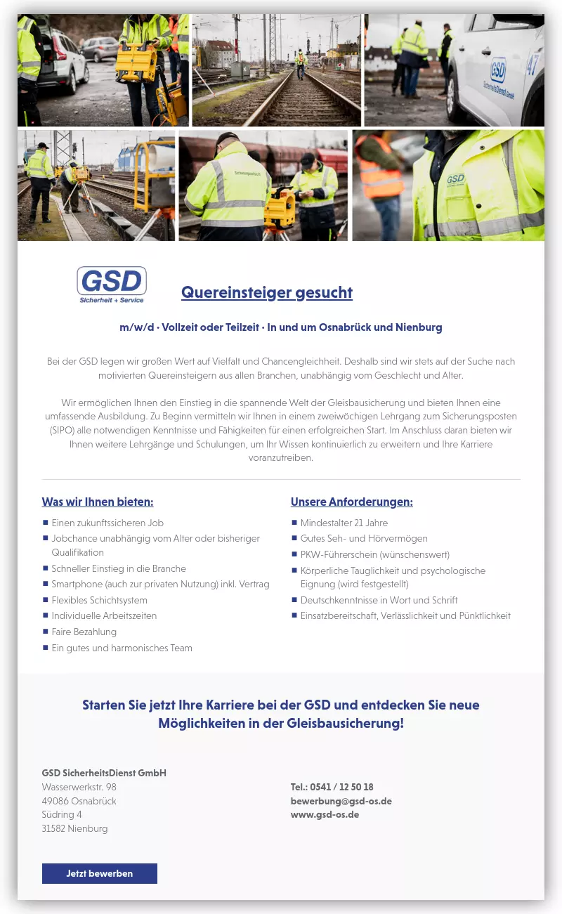 Quereinsteiger m/w/d