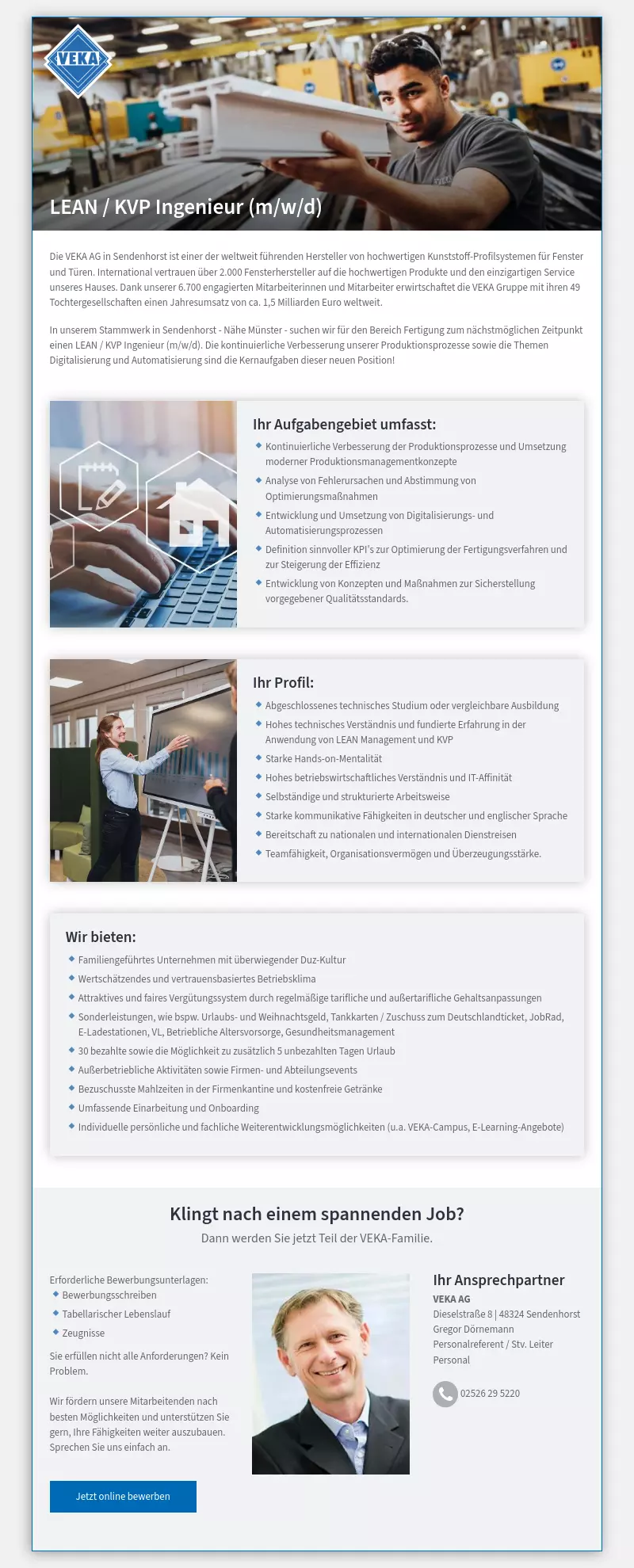 LEAN / KVP Ingenieur (m/w/d)