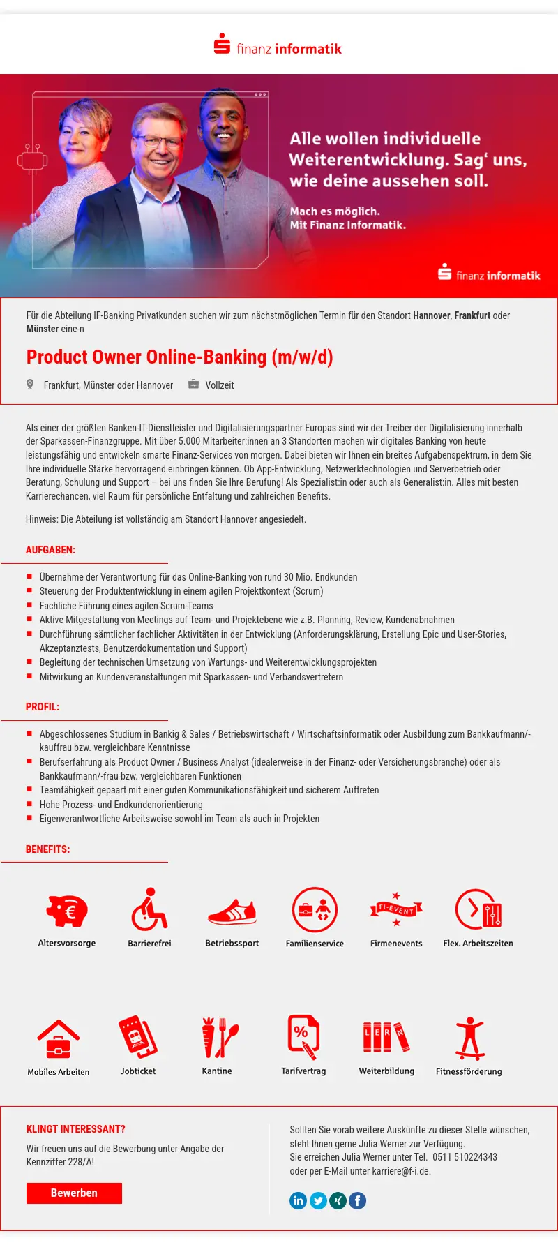 Product Owner Online-Banking (m/w/d)