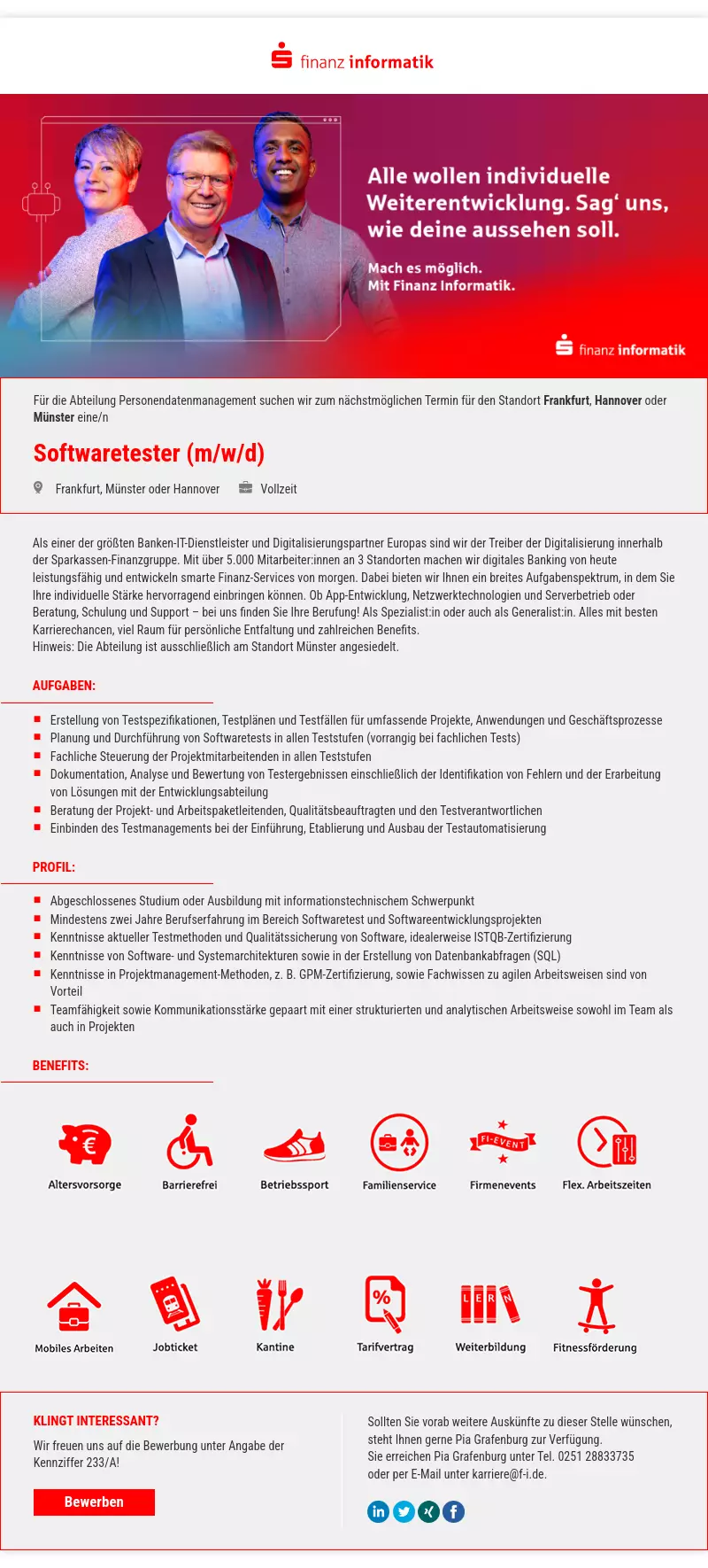 Softwaretester (m/w/d)