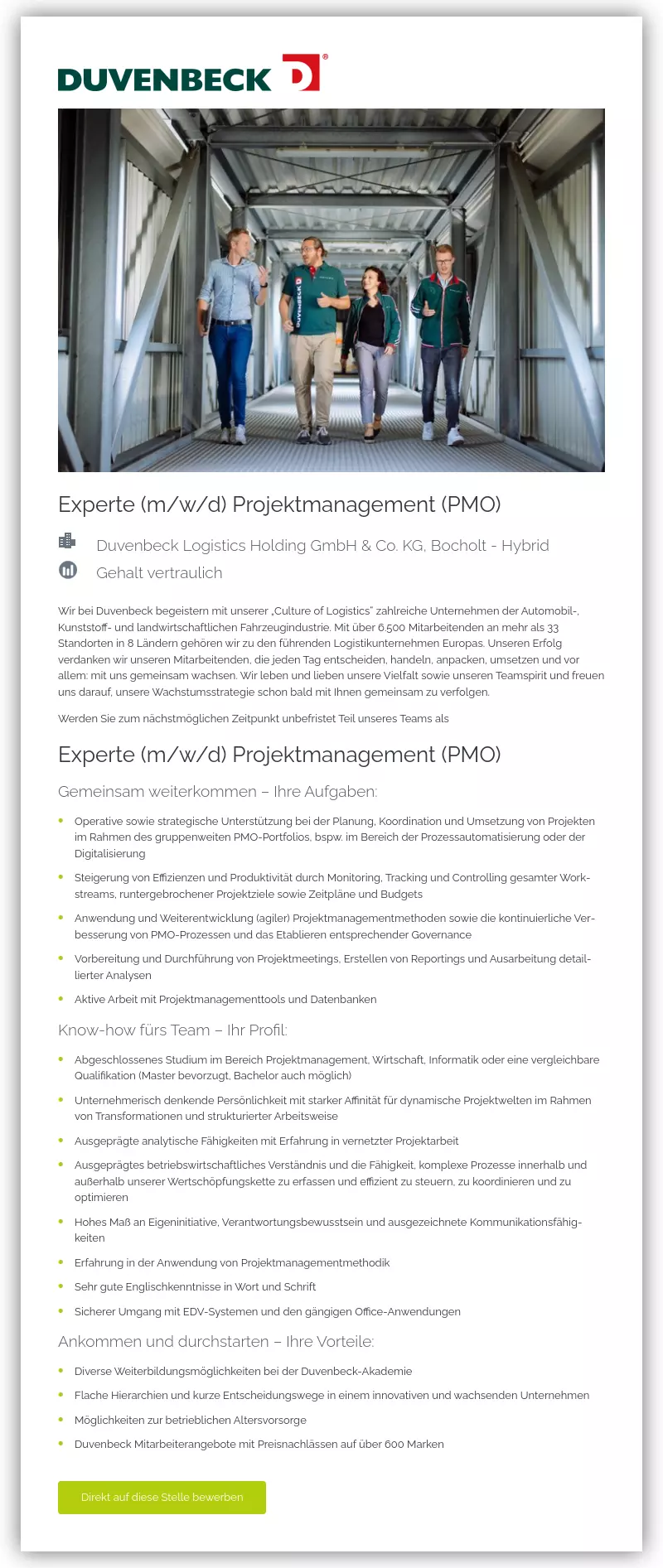 Experte (m/w/d) Projektmanagement (PMO)