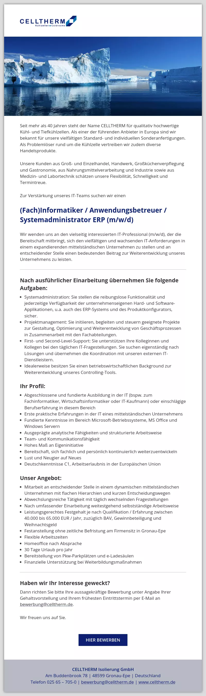 (Fach)Informatiker / Anwendungsbetreuer / Systemadministrator ERP (m/w/d)