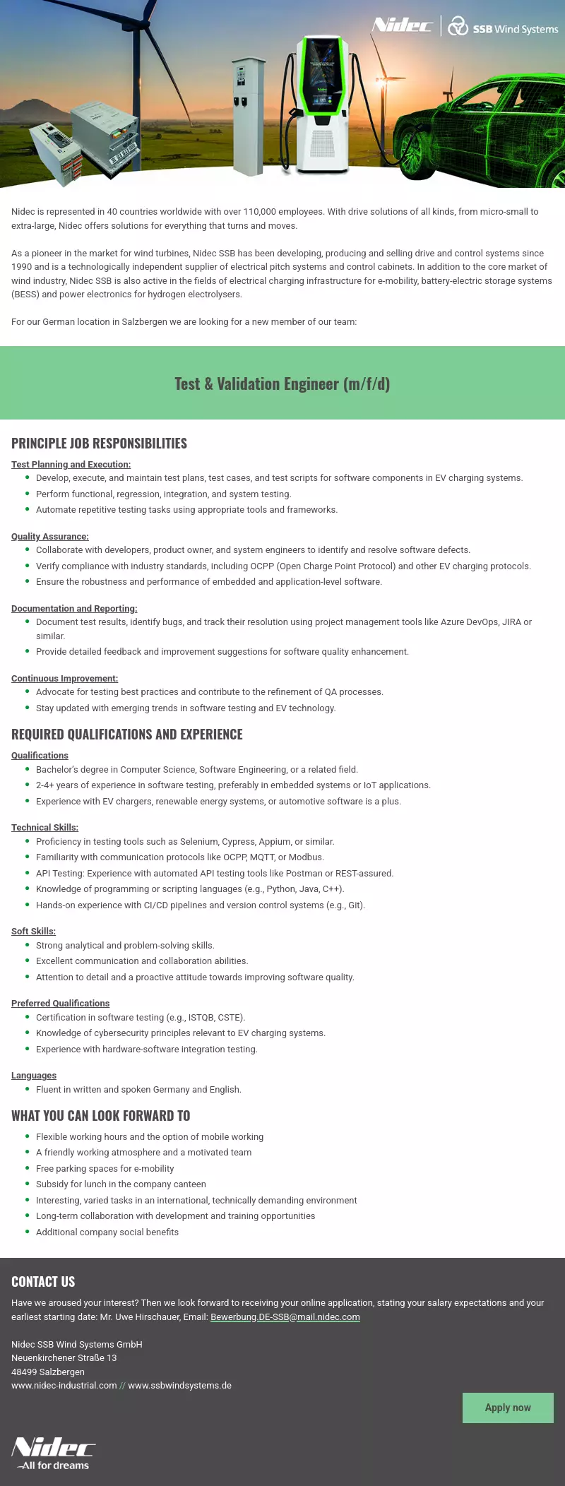 Test & Validation Engineer (m/f/d)