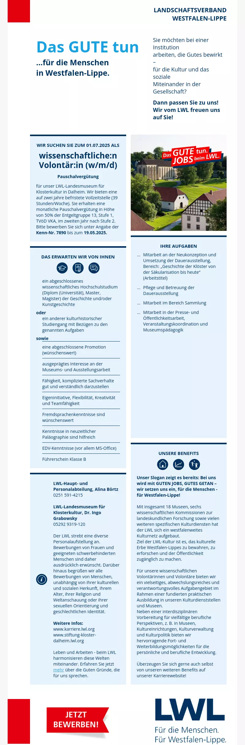 wissenschaftliche:r Volontär:in (m/w/d)