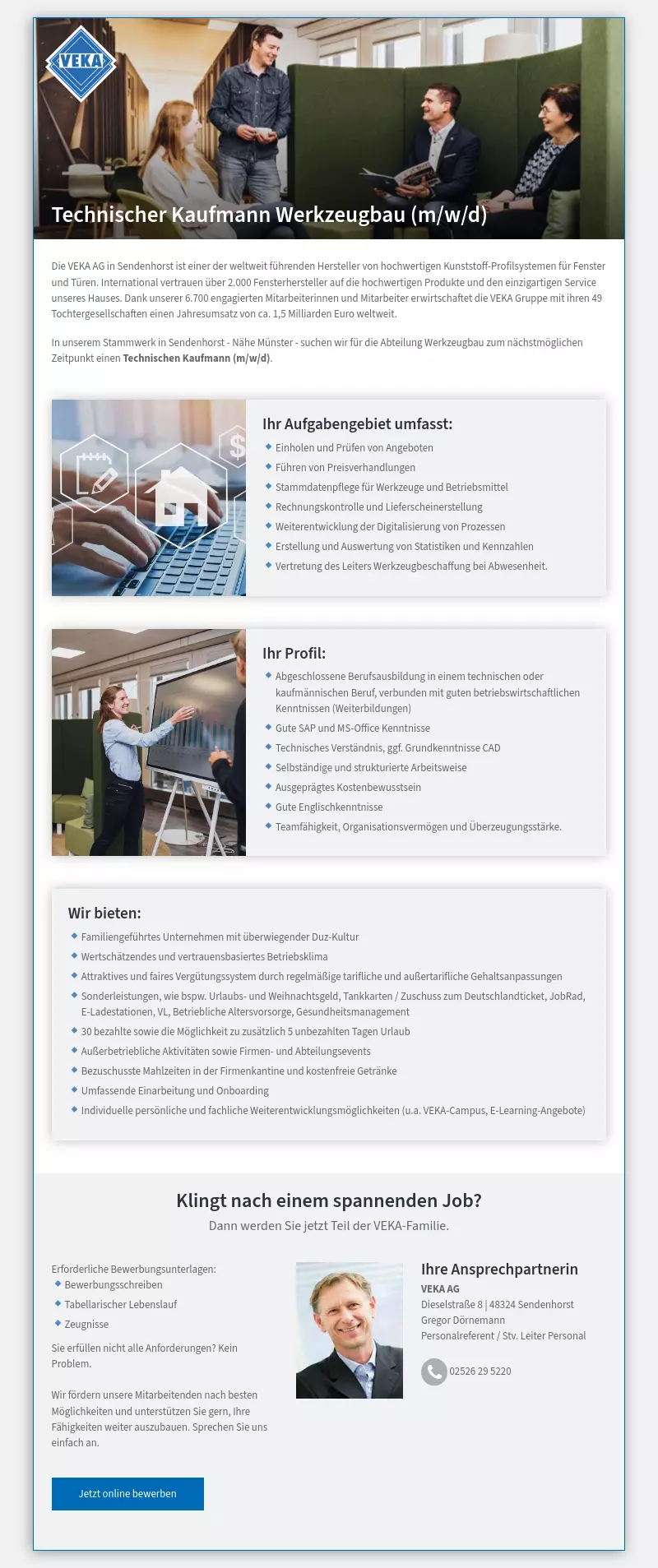 Technischer Kaufmann Werkzeugbau (m/w/d)