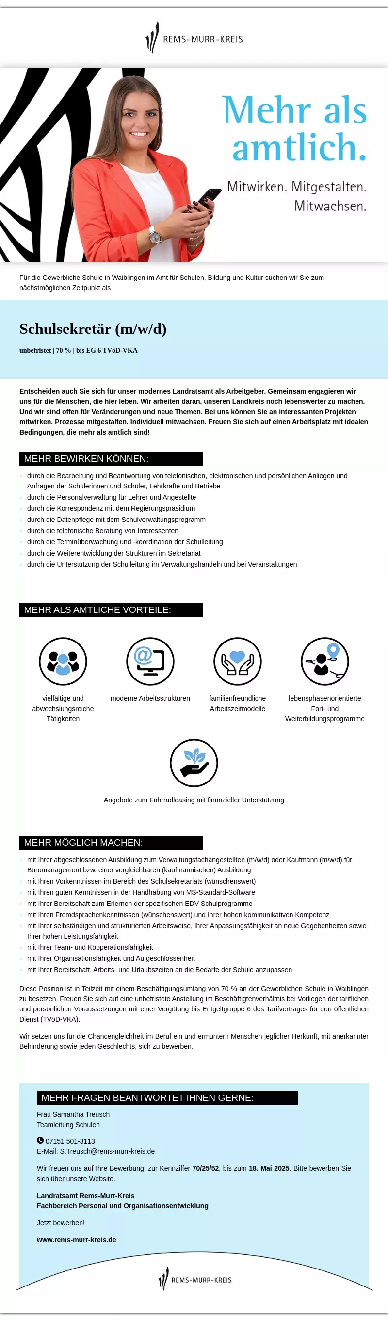 Schulsekretär (m/w/d)