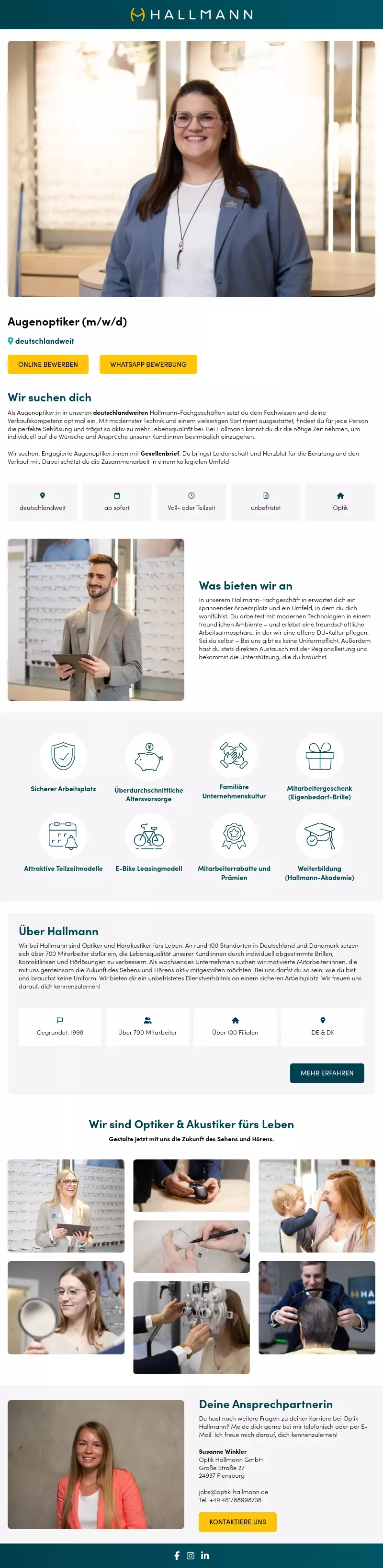 Augenoptiker mit Gesellenbrief (m/w/d) Kundenberatung und Verkauf