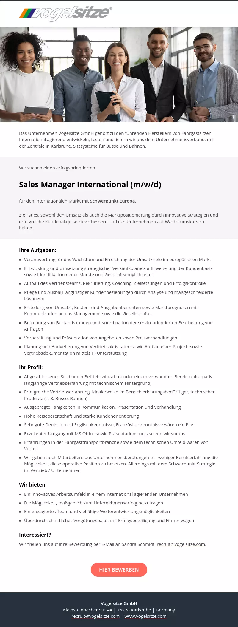Sales Manager International (m/w/d)