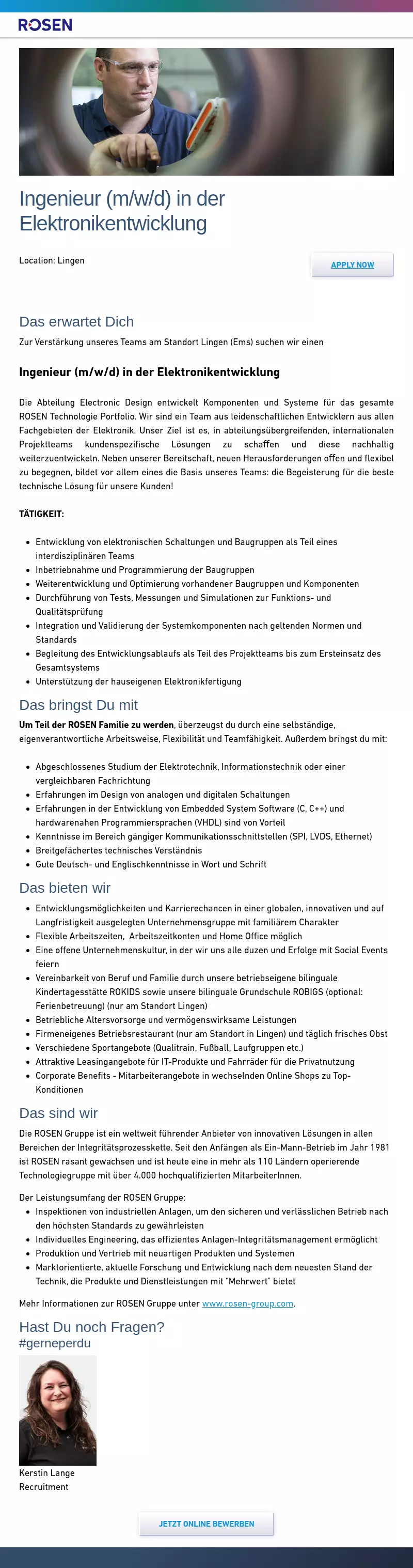 Ingenieur (m/w/d) in der Elektronikentwicklung