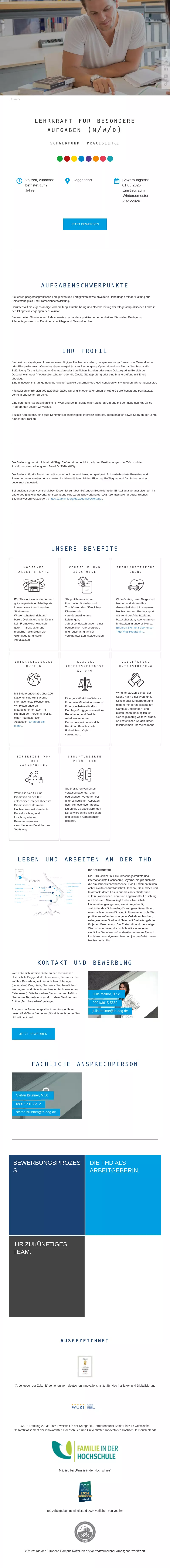 Lehrkraft für besondere Aufgaben (m/w/d) Schwerpunkt Praxislehre