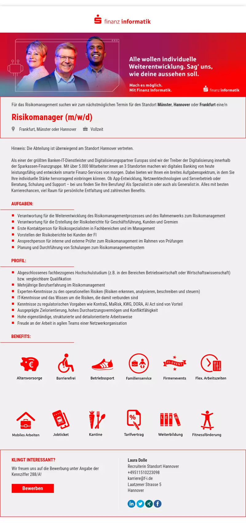 Risikomanager (m/w/d)