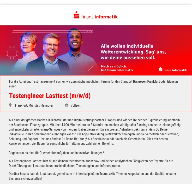 Testengineer Lasttest (m/w/d)