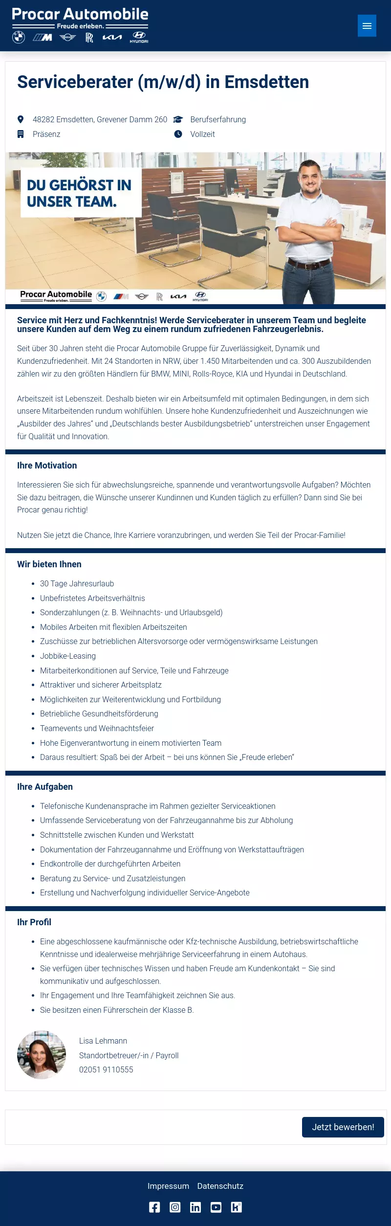 Serviceberater (m/w/d) in Emsdetten