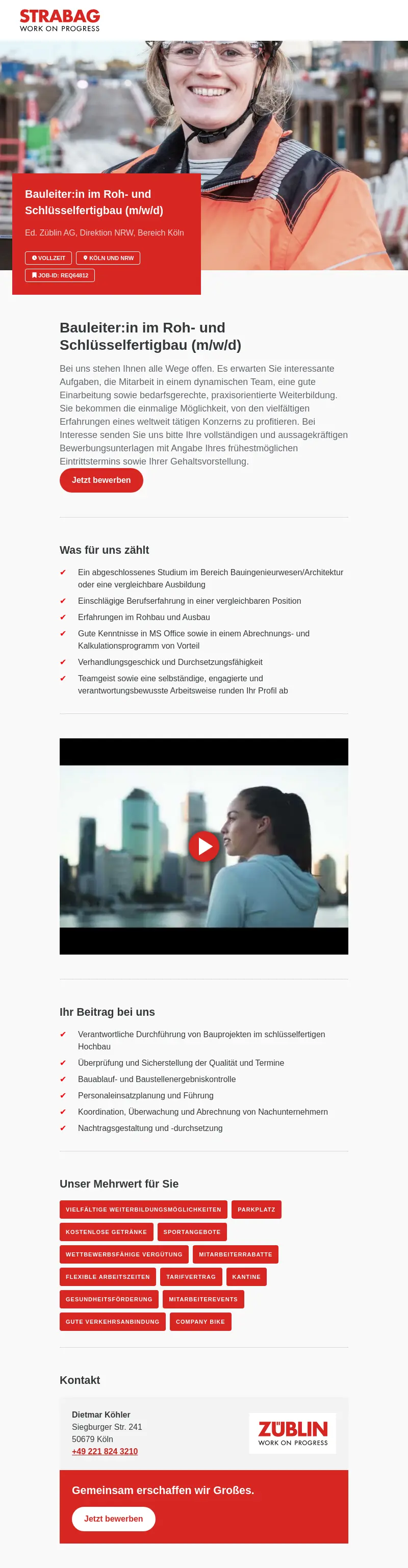 Bauleiter:in im Roh- und Schlüsselfertigbau (m/w/d)