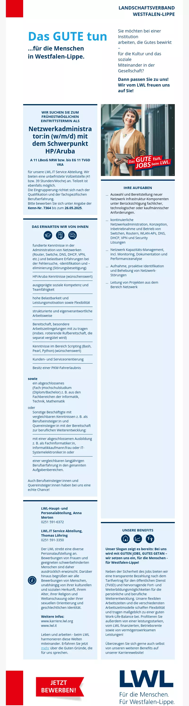 Netzwerkadministrator:in (m/w/d)