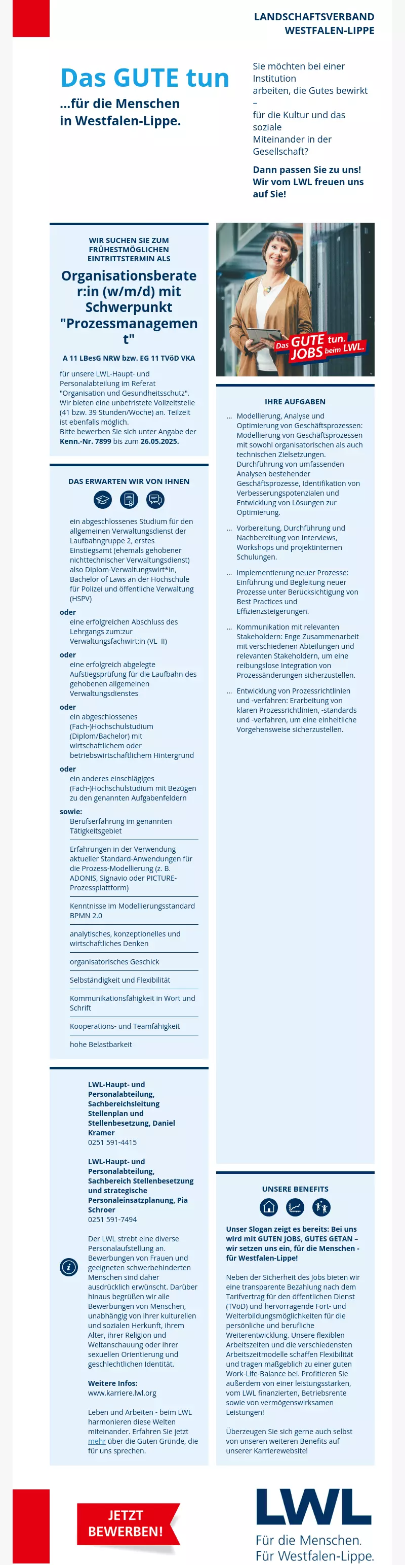 Organisationsberater:in (m/w/d) mit Schwerpunkt Prozessmanagement