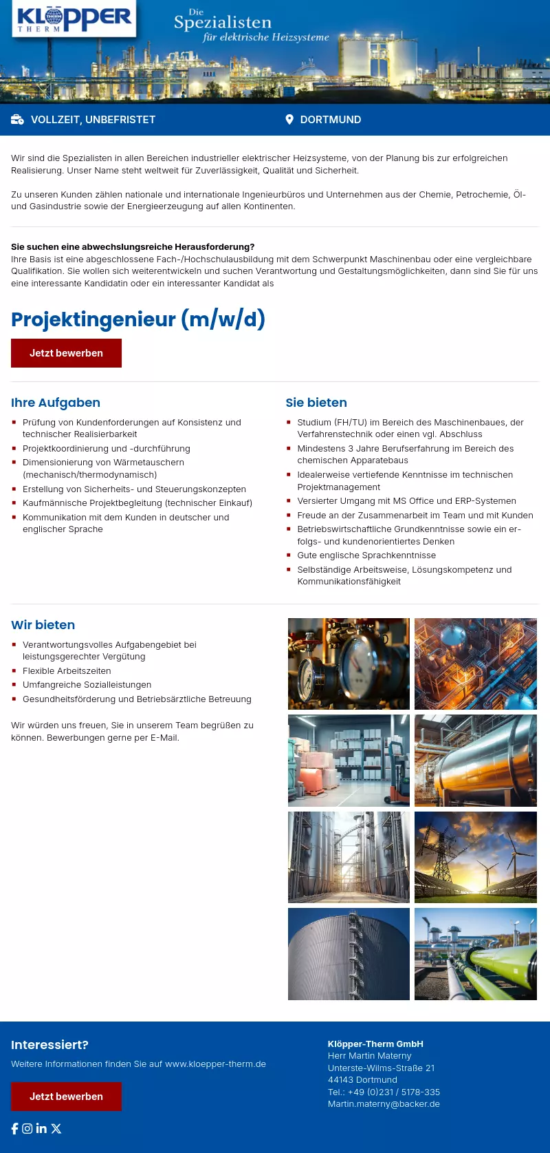 Projektingenieur (m/w/d)