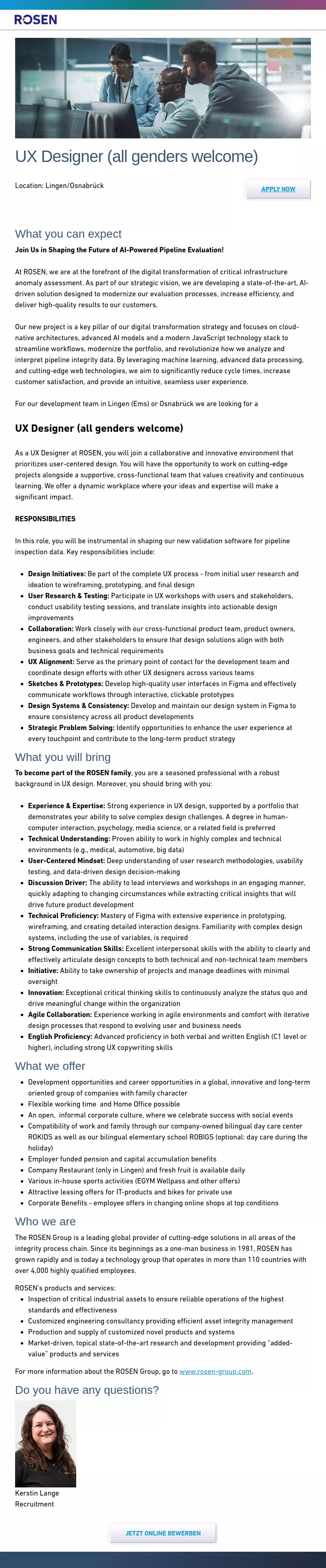 UX Designer (all genders welcome)