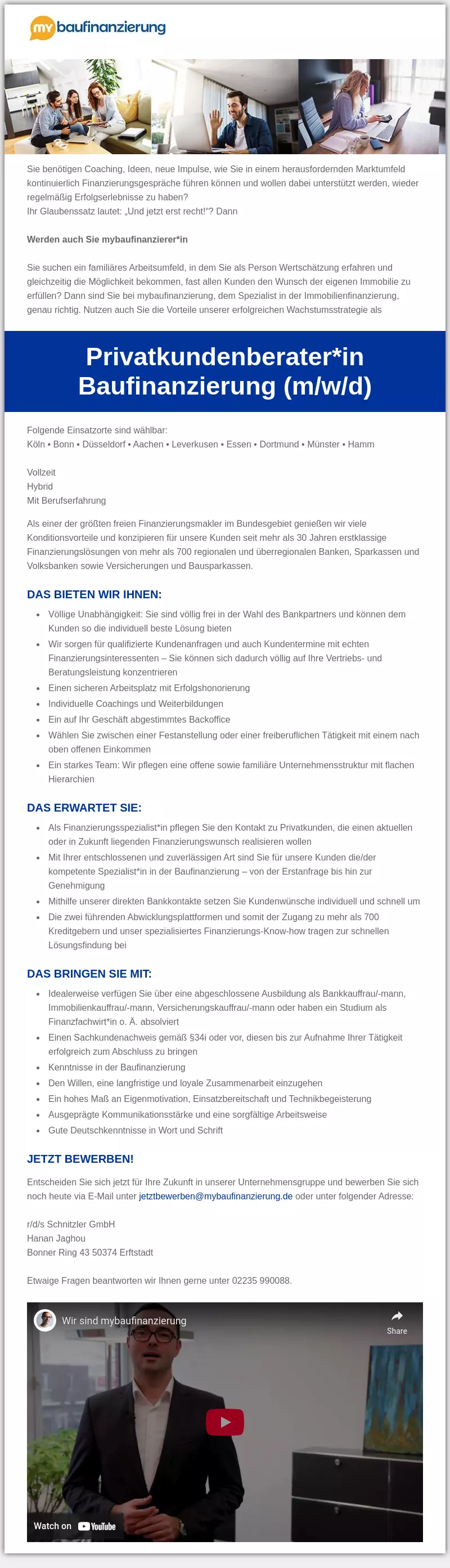 Privatkundenberater*in Baufinanzierung (m/w/d)