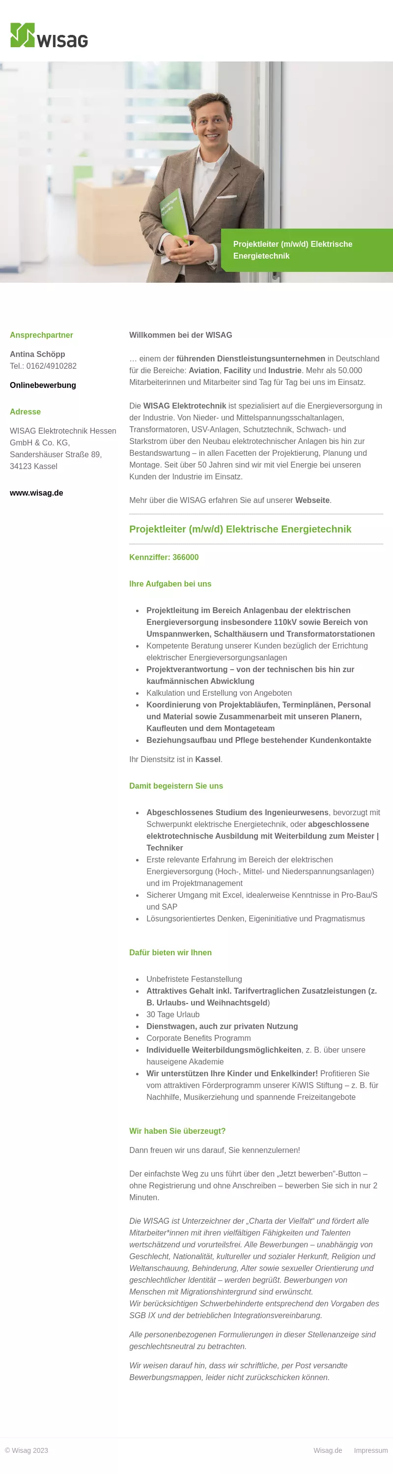 Projektleiter (m/w/d) Elektrische Energietechnik