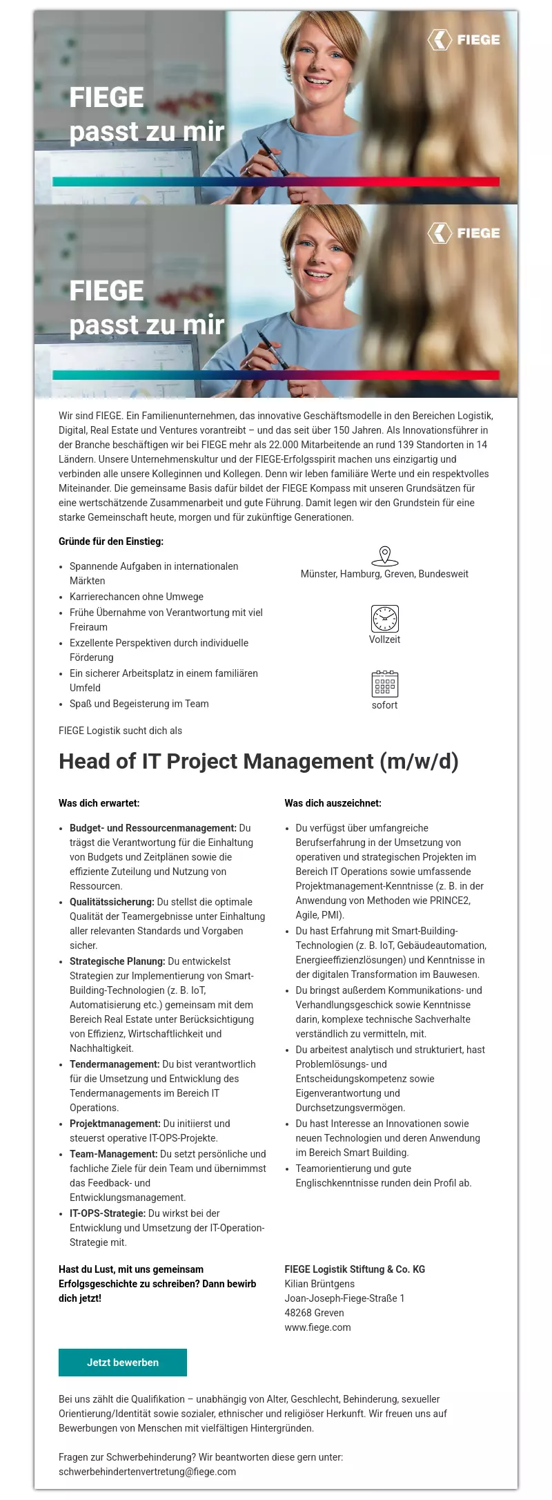 Head of IT Project Management (m/w/d)