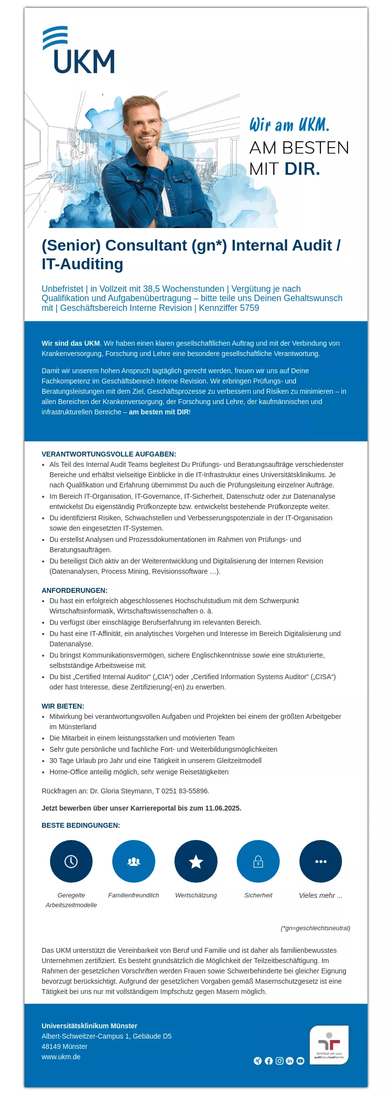 (Senior) Consultant (gn*) Internal Audit / IT-Auditing