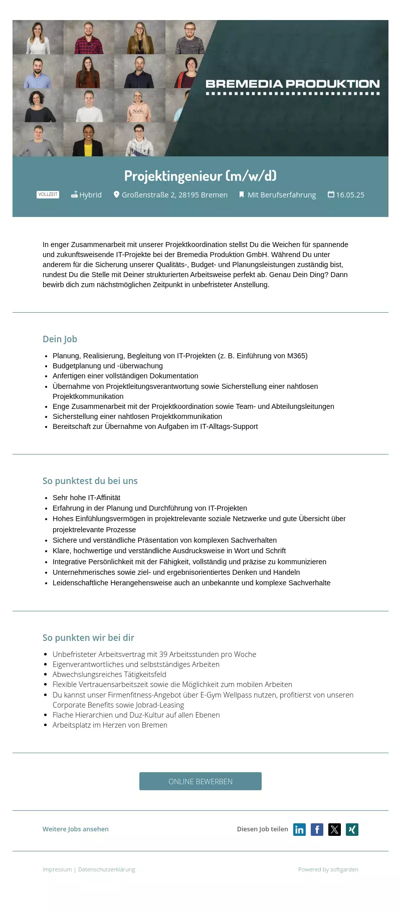 Projektingenieur (m/w/d)