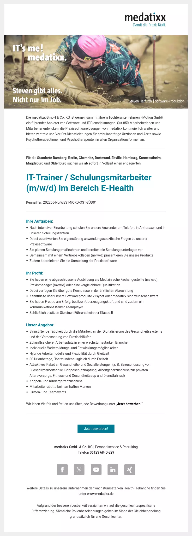 IT-Trainer / Schulungsmitarbeiter (m/w/d) im Bereich E-Health