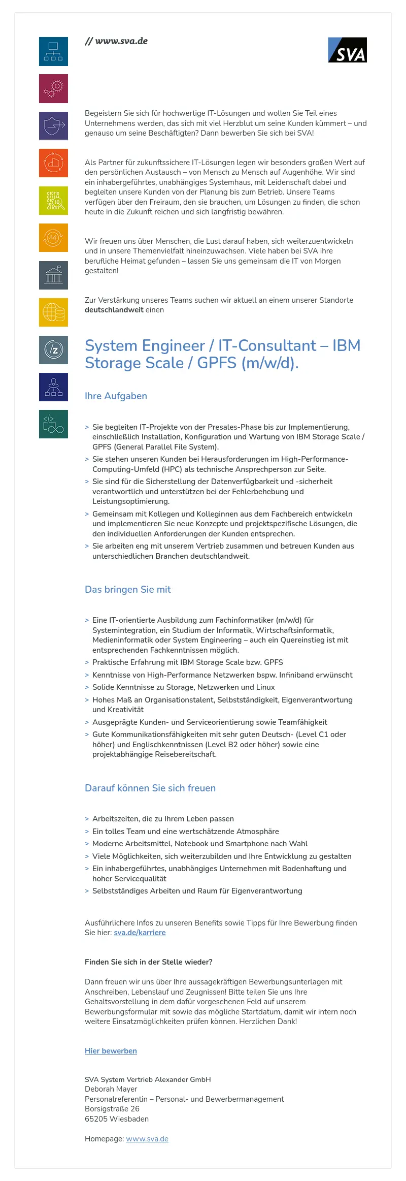 System Engineer / IT-Consultant - IBM Storage Scale / GPFS (m/w/d)