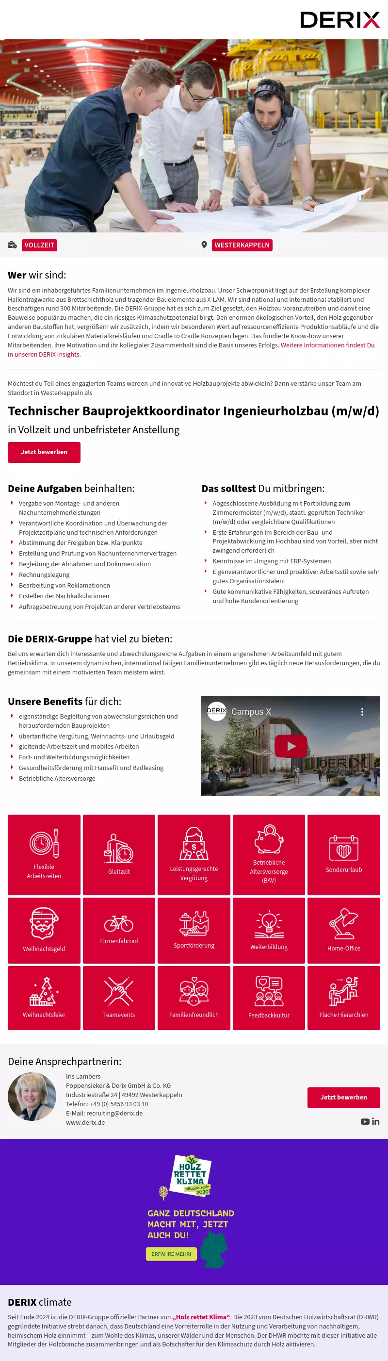 Technischer Bauprojektkoordinator Ingenieurholzbau (m/w/d)