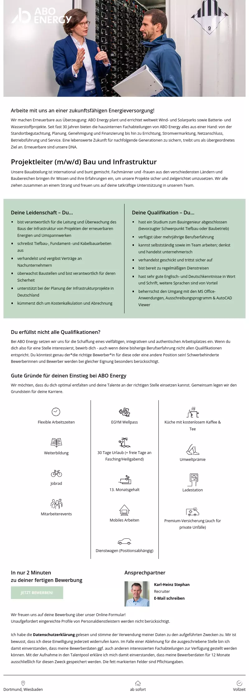 Projektleiter (m/w/d) Bau und Infrastruktur