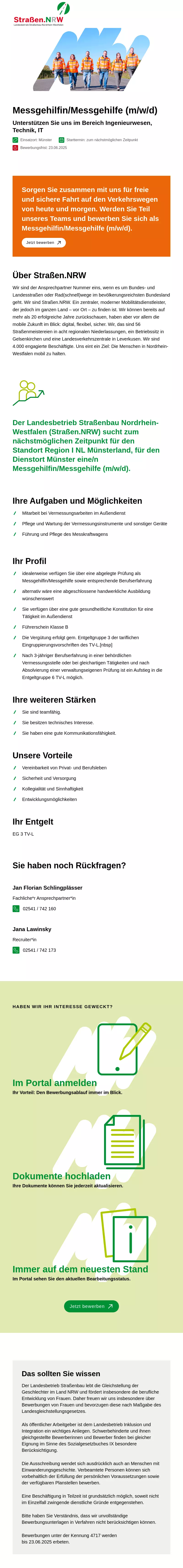 Messgehilfin/Messgehilfe (m/w/d)