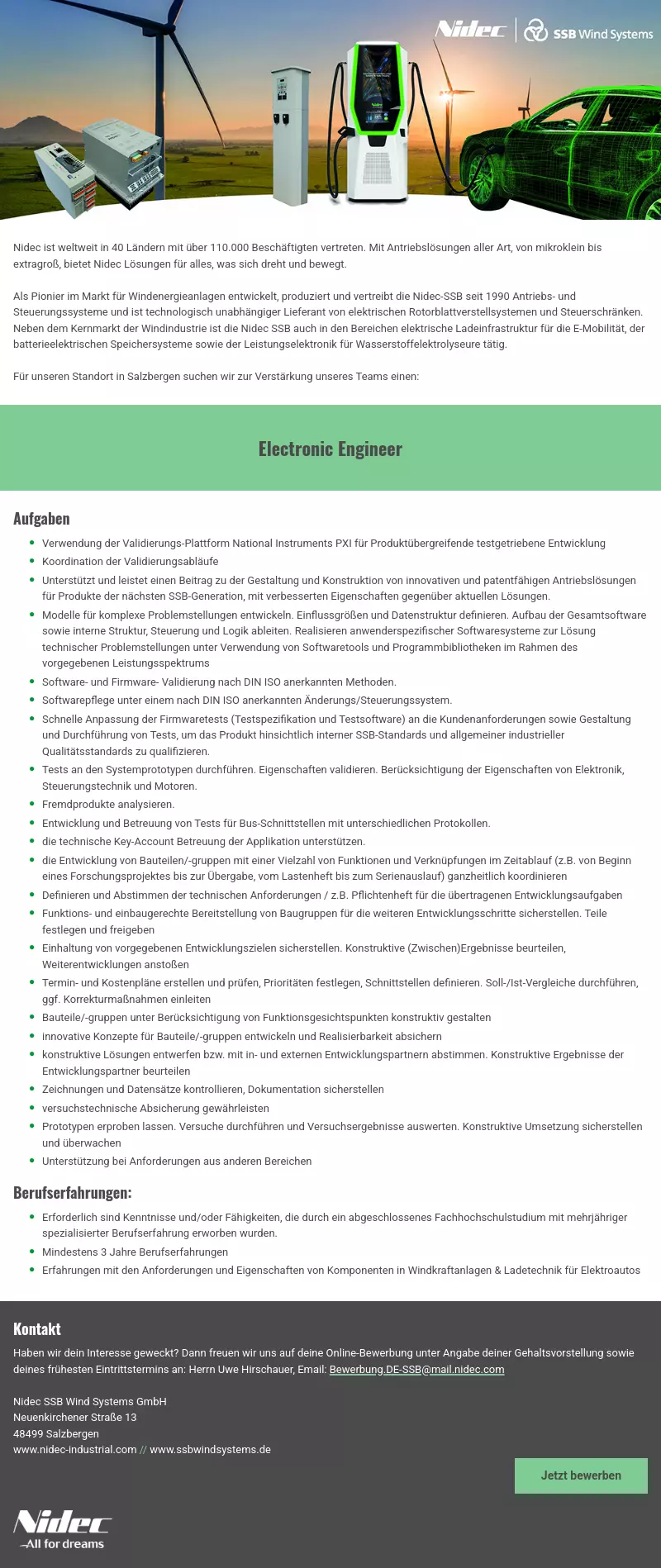 Electronic Engineer (m/w/d)