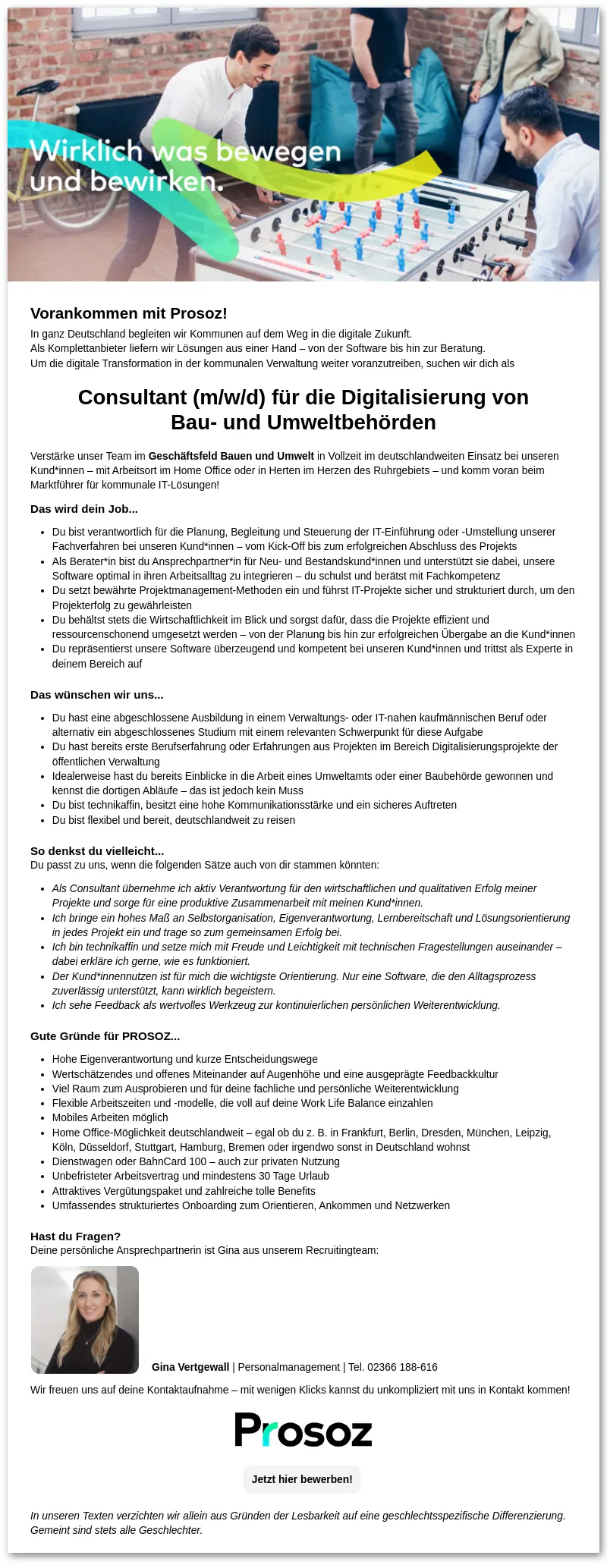 Consultant (m/w/d) für die Digitalisierung von Bau- und Umweltbehörden