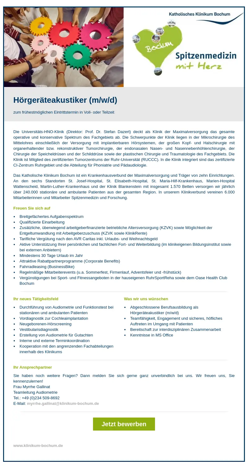 Hörgeräteakustiker (m/w/d)