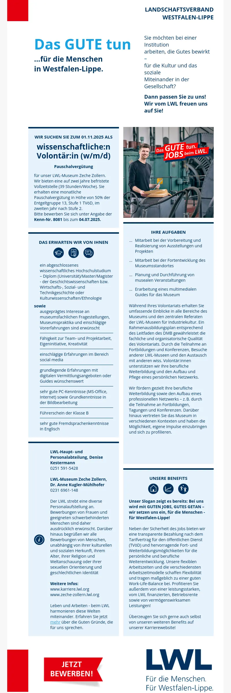 Wissenschaftliche:r Volontär:in (m/w/d)