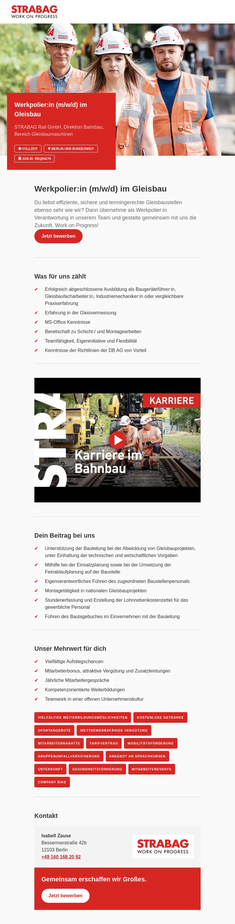 Werkpolier:in (m/w/d) im Gleisbau