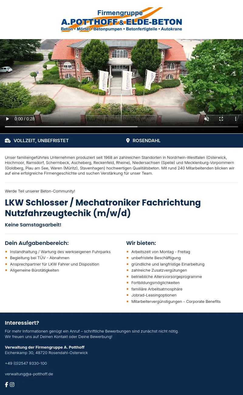 LKW Schlosser / Mechatroniker Fachrichtung Nutzfahrzeugtechnik (m/w/d)