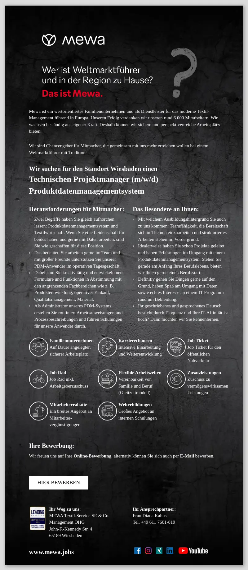 Technischer Projektmanager (m/w/d) Produktdatenmanagementsystem