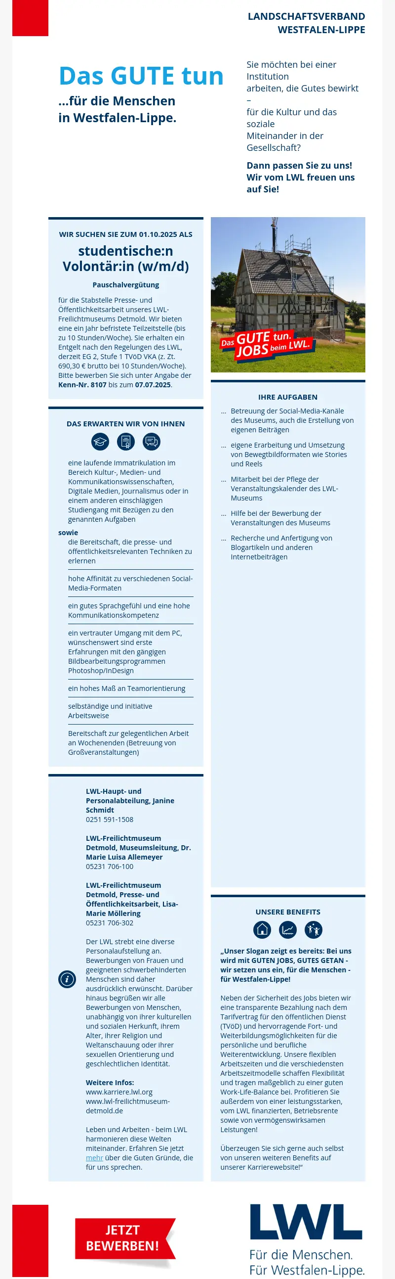studentische:r Volontär:in (m/w/d)