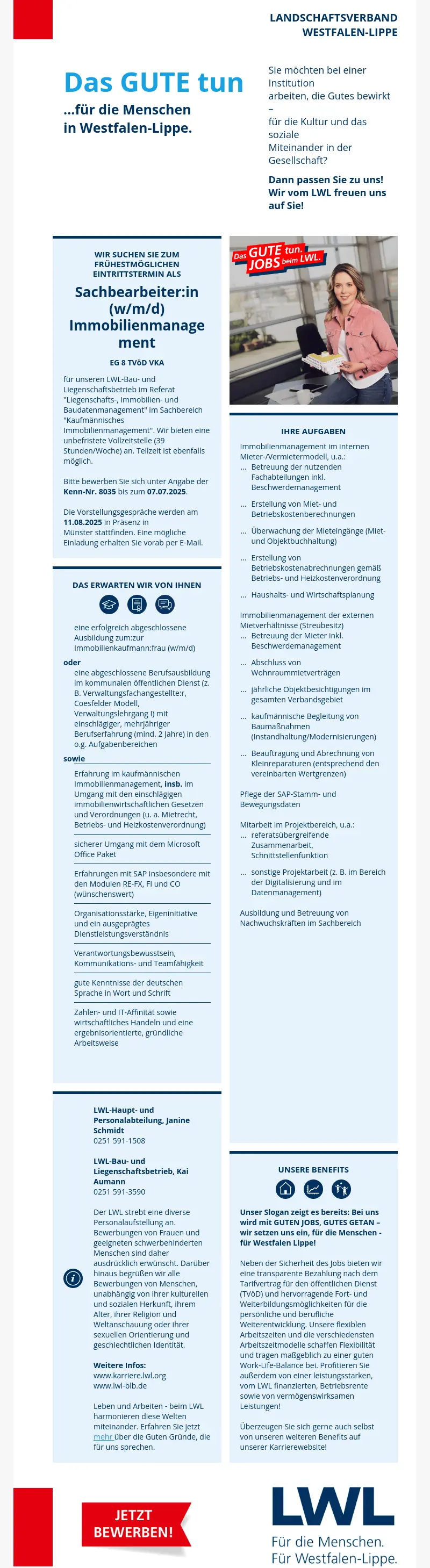 Sachbearbeiter:in (w/m/d) Immobilienmanagement