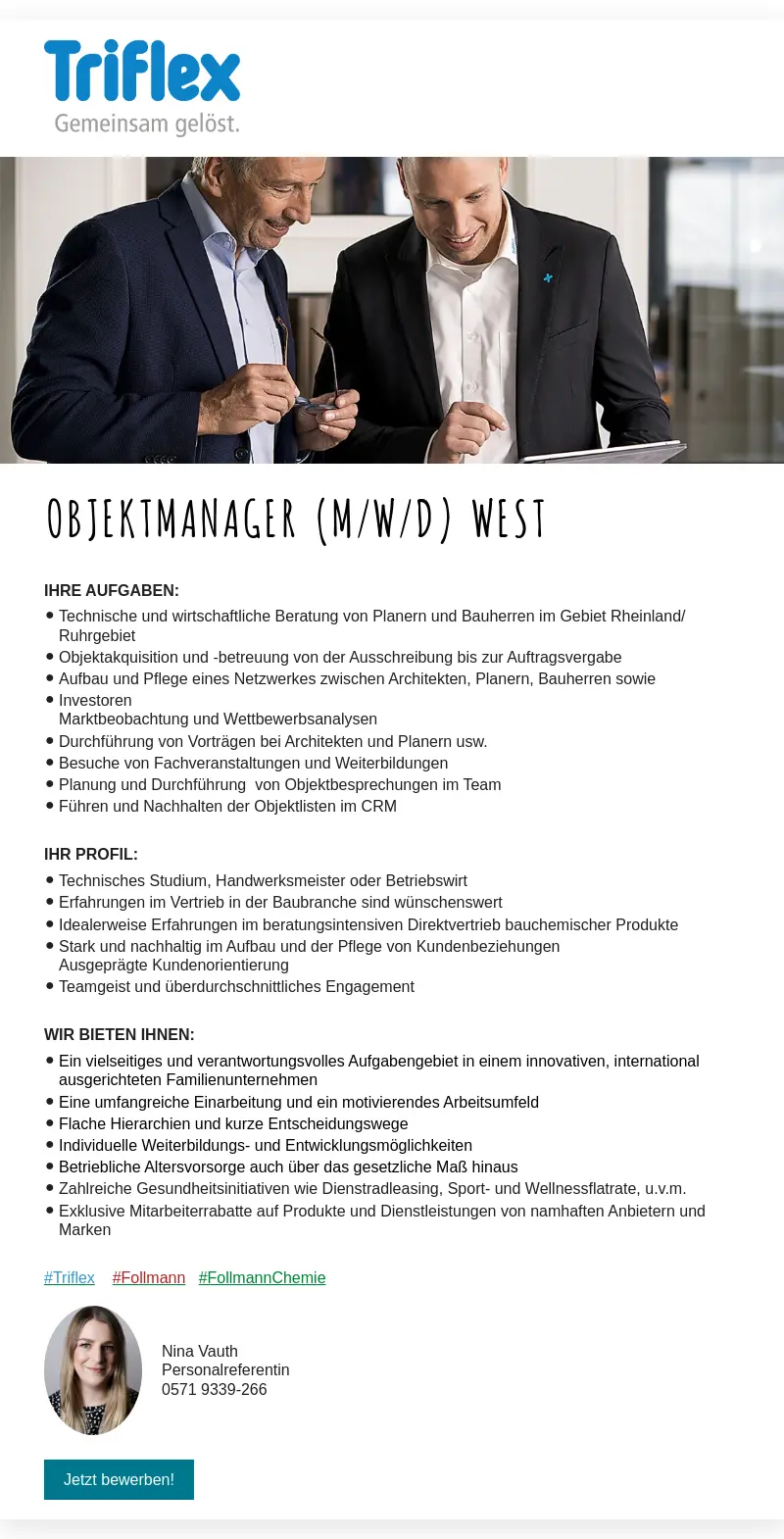 Objektmanager (m/w/d) West