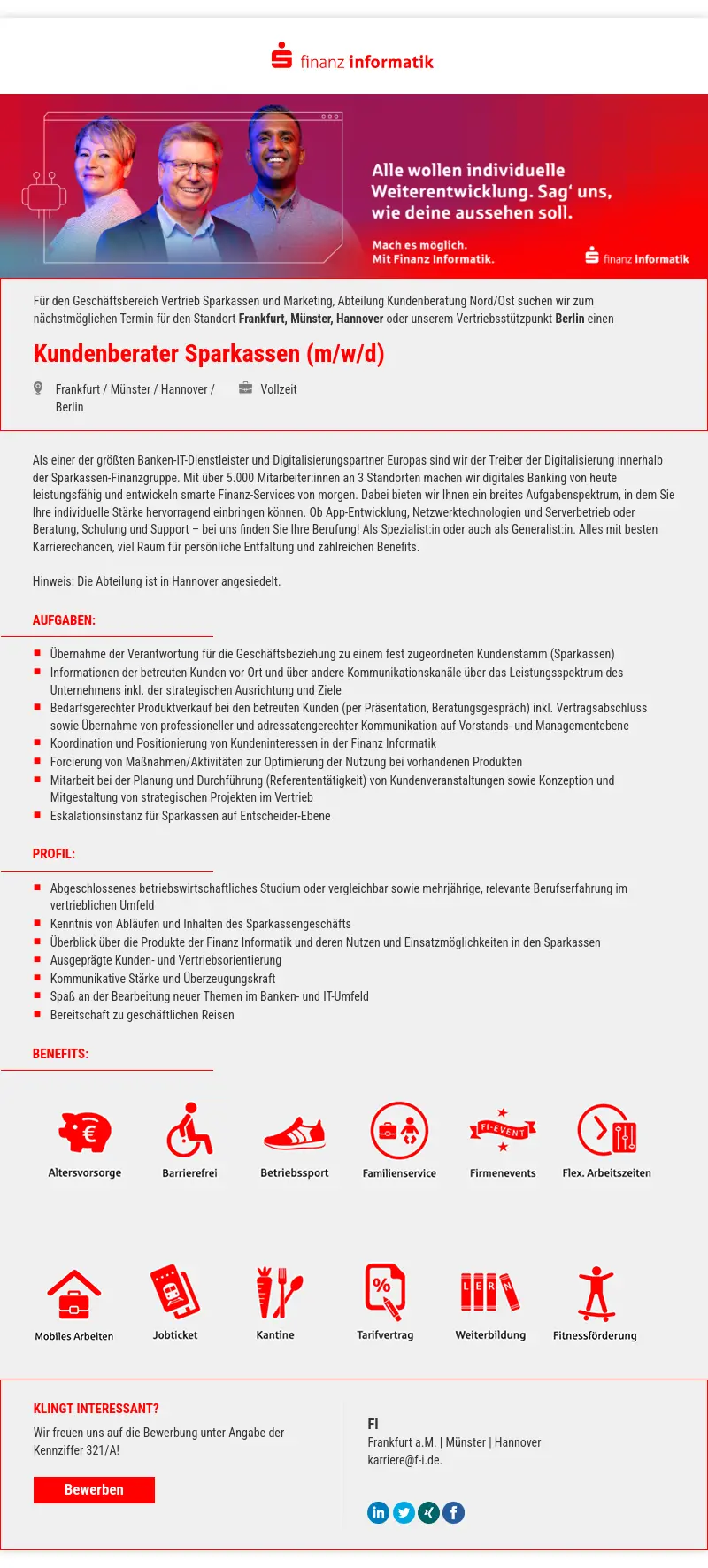 Kundenberater Sparkassen (m/w/d)