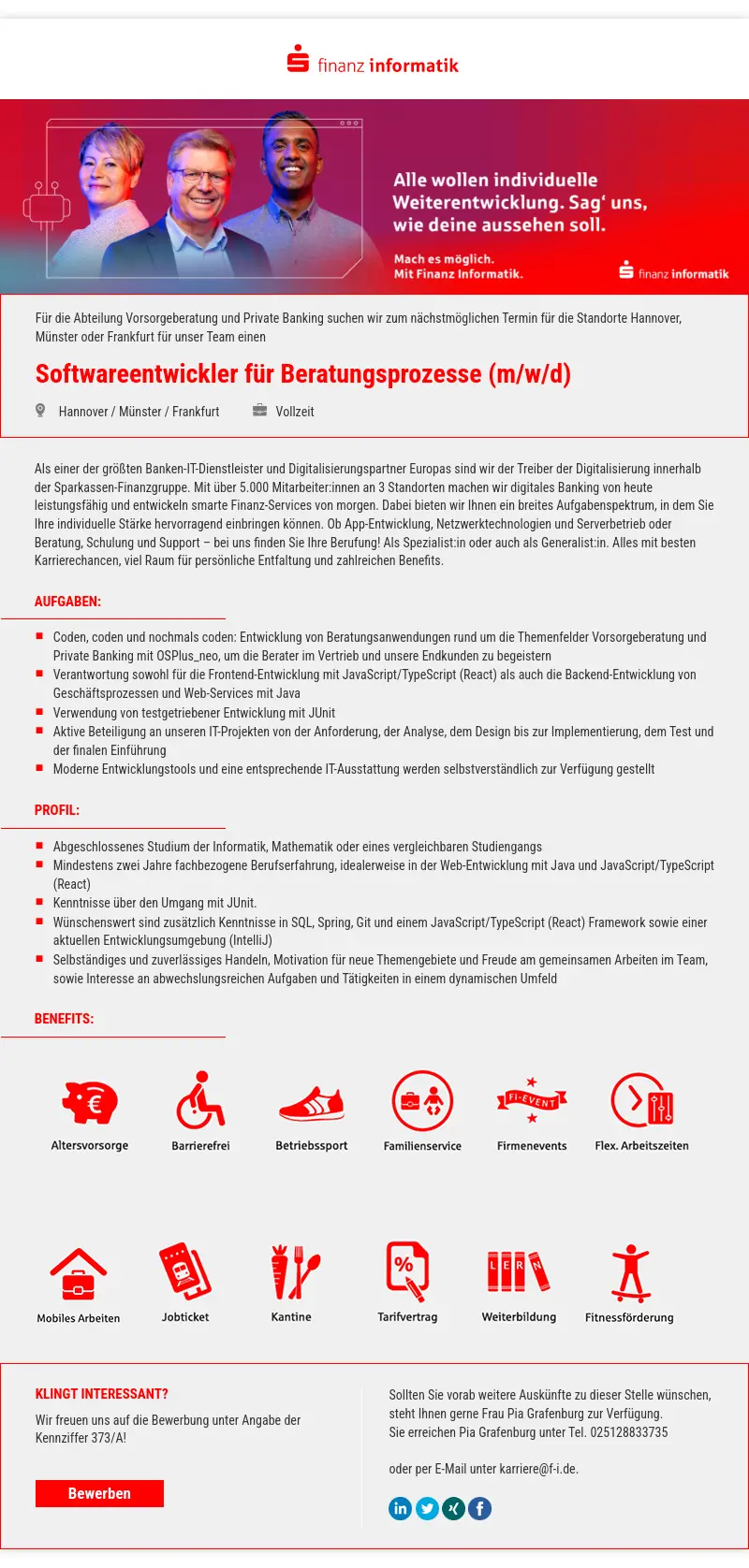 Softwareentwickler für Beratungsprozesse (m/w/d)