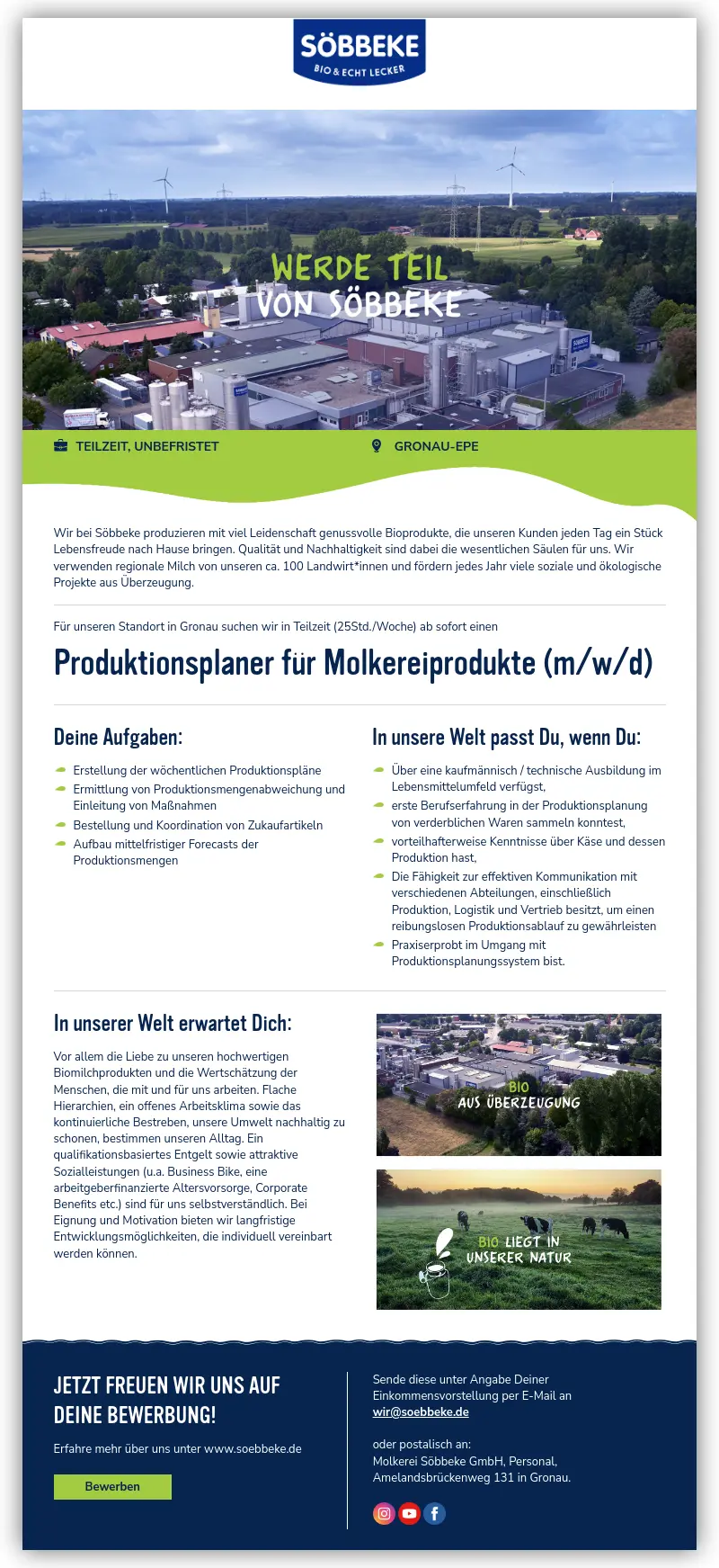 Produktionsplaner für Molkereiprodukte (m/w/d)